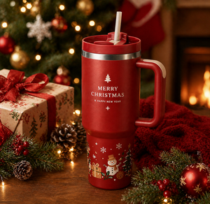Tairflask Nouveau Design 2026 Gobelet de Noël 40oz <span class=keywords><strong>avec</strong></span> poignée et <span class=keywords><strong>paille</strong></span> en acier inoxydable 304, <span class=keywords><strong>Mug</strong></span> de voyage pour l'extérieur, Maintient au chaud 12-24h - Product Image 2