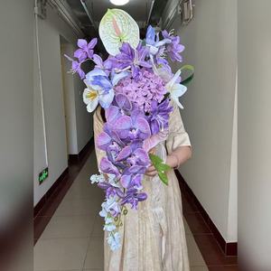 Ramo <span class=keywords><strong>de</strong></span> Graduación con Flores Simuladas en Cascada, Accesorios para Fotografía, Ramo <span class=keywords><strong>de</strong></span> Graduación para Sostener en la Mano, Paquete <span class=keywords><strong>de</strong></span> Materiales para Manualidades - Product Image 6