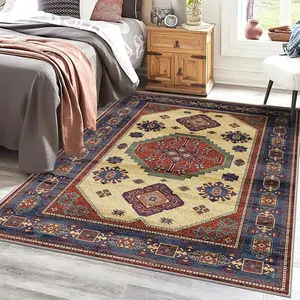 Bohemian Bohemian Carpet Ethnic Style Floor Mat Living Room Sofa Bedroom Carpet Anti Slip And Dirt Resistant