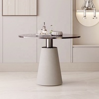 Petite table basse de négociation circulaire moderne Table de salle à manger nordique de loisirs de luxe en acier