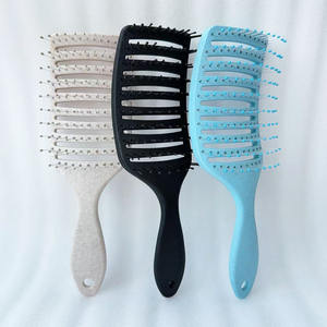 แปรงหวีผมแบบโค้ง รุ่น Pink Mist Veiling Mountains Series แบบแห้ง ใช้ได้สองแบบ สำหรับนวดหนังศีรษะและจัดแต่งทรงผม - Product Image 5