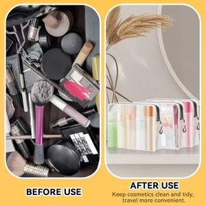 Bolsa de Aseo <span class=keywords><strong>Transparente</strong></span> Personalizada con Logotipo, Impermeable, a Prueba de Fugas, de TPU Premium, para Cosméticos - Product Image 3