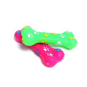Güzel köpek kemik şekli vinil Pet oyuncak çiğnemek dayanıklı diş temizleme Pet kemik oyuncak - Product Image 2