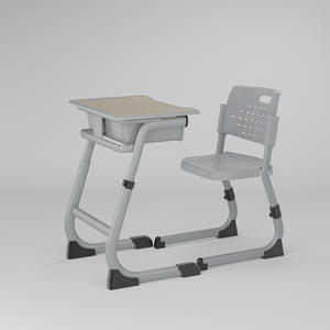 Ensemble de chaise de bureau d'étude réglable en métal moderne pour les élèves du collège, du <span class=keywords><strong>lycée</strong></span>, de l'école primaire, formation à domicile, tutorat <span class=keywords><strong>scolaire</strong></span> - Product Image 2