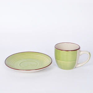 Muestra disponible <span class=keywords><strong>Conjunto</strong></span> de xicara e Pires, taza de café y platillo de cerámica pintada a mano italiana de porcelana de gres de lujo personalizada - Product Image 6