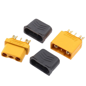 Conector ICX301 XT30U con Pin de Señal (2+1) - Tipo Soldadura, Par Macho y Hembra para Comunicación de Cargadores Inteligentes LiPo y Alimentación de Drones - Product Image 1