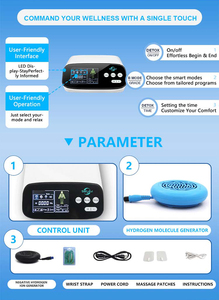 เครื่องดีท็อกซ์ไฮโดรเจนพร้อมแผ่นนวด EMS และสายรัดข้อมือสำหรับดูแลร่างกาย - Product Image 4