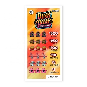 Billets de jeu à gratter personnalisés avec motif, 5 fenêtres, à décoller, pour gagner des prix, impression numérique couleur intégrale - Product Image 2