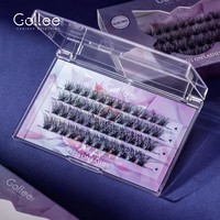 Cils en grappe Gollee réutilisables, sans colle, auto-adhésifs, cruelty-free, faits à la main, individuels, 20 mm, pour extensions de faux cils