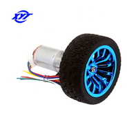 XYT JGA25-370 encodeur 25mm 6v 12v 24v Robot voiture 13 pièces Kit ensemble 65mm pneu roue moteur à engrenages cc avec encodeur pour châssis de voiture intelligente