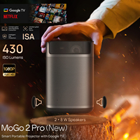 Vidéoprojecteur portable LED XGIMI MoGo 2 Pro, très vendu, 430 lumens ISO, 1080P FHD, ajustement automatique de l'écran, Smart Google TV, mini vidéoprojecteur DLP