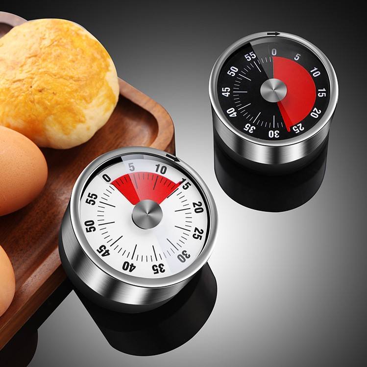 Hot Selling Stainless Steel Timer Kitchen Visualization Student Portable Mechanical Timer With Magnetic Suction