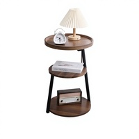 Table basse moderne en métal multi-niveaux pour chambre à coucher, canapé, salon, petit appartement ou maison de location