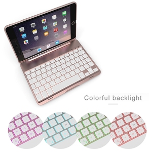 Stock Offer Colorful Backlit Aluminum Alloy Wireless <strong>Keyboard</strong> Tablet Case for <strong>iPad</strong> <strong>Mini</strong> <strong>4</strong>/<strong>Mini</strong> 5 F8SM+ Laptop Version USB New