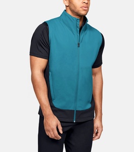 سترة واقية من الرياح للرجال للجولف بلا أكمام ، سترة واقية من الرياح ، بياقة بسحاب كامل ، بتصميم ملون ، بشعار مخصص - Product Image 1