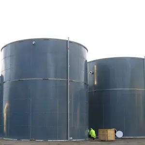 Glass Fused Bolted Heat Resistant Water Storage Tank With Different Kinds Of Roofs
