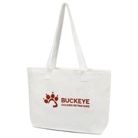 Sacs fourre-tout promotionnels personnalisés en toile de coton beige naturelle avec poche, impression de logo OEM