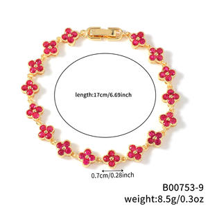 أزياء شخصية أربع أوراق البرسيم سوار البتلة في لون جديد لعيد الحب هدية عيد ميلاد - Product Image 5