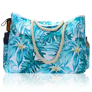 2024 Summer Travel Polyester Women Tote Shoulder Bag Extra Large Waterproof Lightweight Beach Bag