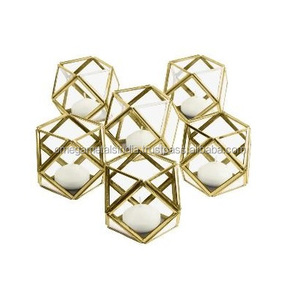 Decoración de casa de vidrio de metal colgante de cristal claro vela linterna metal vintage vela titular para la casa y el restaurante - Product Image 4