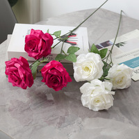 ZK-01 réel à la recherche faux multicolore Roses bricolage soie artificielle Rose avec tige artificielle Roses fleur pour la décoration de mariage à la maison