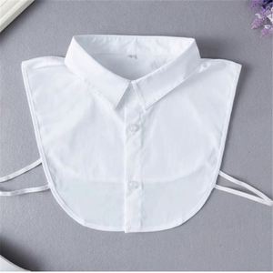 Kemeja Rajut <span class=keywords><strong>Formal</strong></span> Bisnis Pria dan Wanita Kerah Katun Kancing Lipat Warna Hitam Putih Serbaguna Hias Kerah - Product Image 5