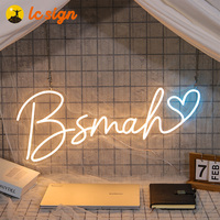 Enseigne néon personnalisée en gros avec nom, lumière LED néon sur mesure, lettres personnalisées, décoration murale pour chambre d'enfant