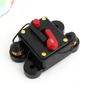 Car Auto Waterproof Circuit Breaker Reset Limit Switch Black DC 12V 100A