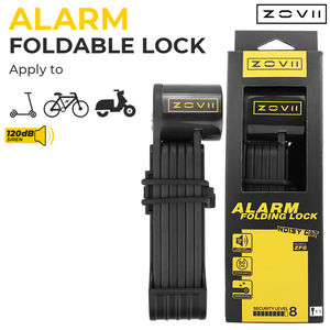 <span class=keywords><strong>Antivol</strong></span> pliable pour vélo de montagne et vélo électrique, étanche IP67, en acier trempé, alarme 120 dB, léger et résistant à la rouille - Product Image 1