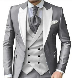 <span class=keywords><strong>Traje</strong></span> de Lujo Elegante de 3 Piezas para Boda al por Mayor: Chaqueta, Pantalón y Chaleco Ajustados de Un Solo Botón - Product Image 5