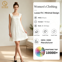 Fabricant de vêtements, personnalisez votre marque, livraison rapide, robe en coton pour femmes, col carré, bretelles épaisses avec broderie, robe maxi