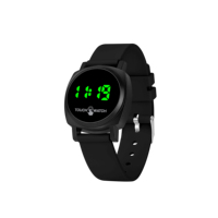Jam Tangan LED Layar Sentuh 6 Warna Jam Tangan Digital Persegi Tampilan Tanggal dan Waktu Tali TPE Ramah Kulit Jam Tangan Kasual