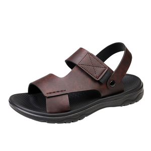 Nuevas Sandalias de Cuero de Alta Calidad con Tiras Cruzadas para Hombre, Talla Grande 47, Clásicas de Verano, Acolchadas, Planas, en Oferta, para el Mercado de Dubái - Product Image 1