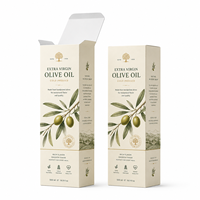 Boîte en papier personnalisée de luxe pour bouteille d'huile d'olive avec logo doré pour cadeaux haut de gamme
