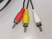 3,5 mm'den 3 RCA'ya Ses Video Kablosu, Pikap, VCR, Eski Tip Hoparlör, Hi-Fi Sistemi için Altın Kaplama Konnektör