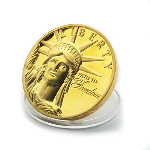 メタルクラフトアートギフト安いお土産私たちカスタムチャレンジコイン3Dデザイン真鍮ゴールドコイン