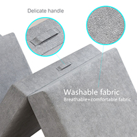 Matelas pliable en mousse à mémoire de forme moderne à quatre plis, housse lavable, fond antidérapant, meubles de maison confortables pour voiture d'appartement