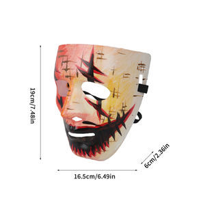 Hari Halloween dekorasi mati, digambar tangan menakutkan untuk masker wajah hantu gaya mengerikan dalam plastik untuk hari April Fool - Product Image 2