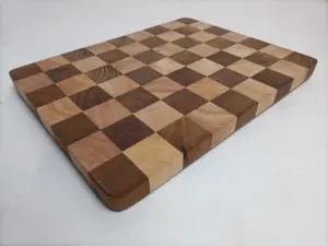 Rectangular Large Thick Walnut Wood Wooden End Grain Cutting Chopping Board Checker Cutting Board