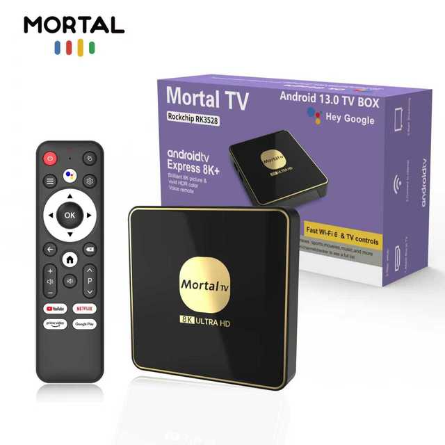 Factory Wholesale Mortal T3 Rockchip RK3528 Android 13.0 8K TV Box 2.4G/5.8G WIFI HDR10+ Streaming Media Player Box