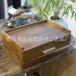 Wooden Tea Bag <b>Storage</b> <b>Box</b> <b>Drawer</b> Style Compartmentalized Acacia Wood Gift <b>Box</b> With Dividers Moisture Proof - Product Image 4