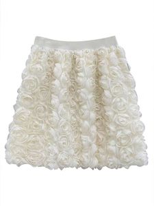 Falda Corta de Cintura Alta, Diseño Ajustado en Línea A, Juvenil y Femenina, con Cuentas, de Fibra de Poliéster Antiarrugas, para Verano - Product Image 5