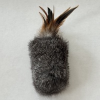Jouet interactif pour chat avec queue en peluche amusante, accessoires d'exercice pour chaton, queue de lapin en fourrure, fournitures pour animaux de compagnie