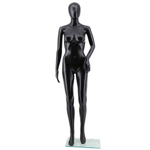 Faceless Abstract Black <strong>Plastic</strong> <strong>Female</strong> Model Full Body Plus-Size Women's African <strong>Dummy</strong> Display Stand Factory Outlet Clothing - Product Image 3