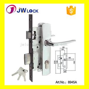 Mortasa leva maniglia della <span class=keywords><strong>porta</strong></span> sulla piastra di alta qualità per uso domestico francese a prezzi accessibili 8945 in alluminio bullone serratura per serrature in legno - Product Image 6