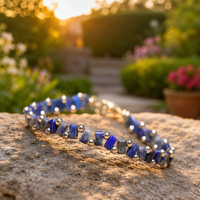 Bracelet populaire en perles Tila, œil de tigre naturel, améthyste, agate, réglable, unisexe, pierres précieuses énergétiques, bijoux faits à la main, vente en gros, cadeau