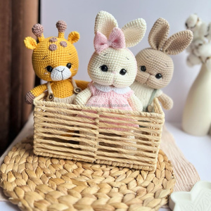 Vendita calda nuovo arrivo Amigurumi personalizzato adorabile cartone animato fatto a mano all'uncinetto <span class=keywords><strong>coniglietto</strong></span> per bambini artigianato regalo - Product Image 4