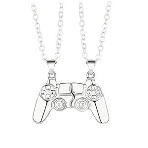 <span class=keywords><strong>Collier</strong></span> d'amitié tendance YULING, cadeau d'anniversaire, design géométrique magnétique, <span class=keywords><strong>manette</strong></span> de jeu vidéo, alliage plaqué or, lien BFF - Product Image 3