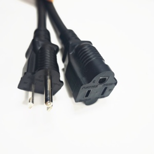 Câble d'extension <span class=keywords><strong>Edison</strong></span> 10 pieds 12/3, 15A 125V, NEMA 5-15P vers 5-15R, SJOOW, résistant aux intempéries, robuste, pour extérieur et intérieur, noir - Product Image 4
