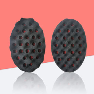 Brosse à cheveux ovale double face Magic Twist avec peignes éponge pour cheveux <span class=keywords><strong>afro</strong></span>, bouclés, ondulés, dreadlocks - <span class=keywords><strong>Coiffure</strong></span> de barbier, usage professionnel et domestique, noire - Product Image 6